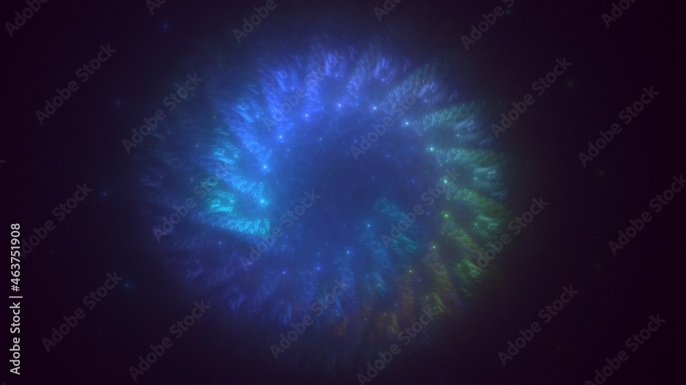 3D rendering abstract round light background
