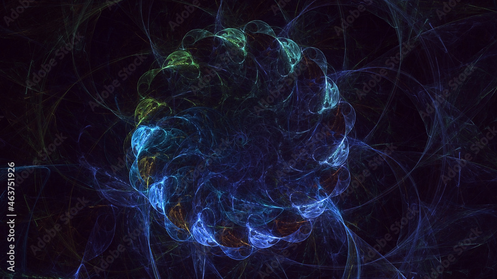 Obraz premium 3D rendering abstract round light background