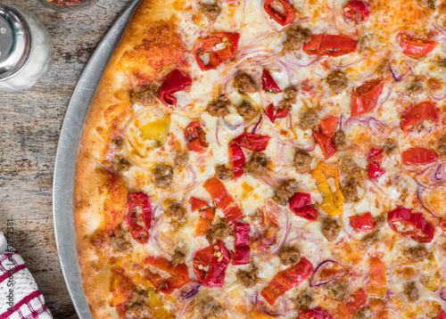Sausage And Sweet Pepper Pizza