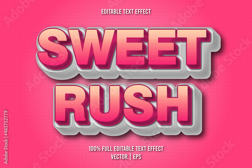 Sweet rush editable text effect comic style