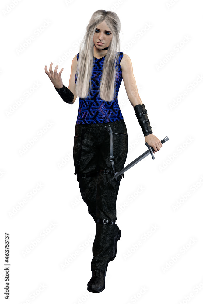 Urban Fantasy Goth Academy Teen, 3D Rendering, 3D illustration Urban Fantasy Goth Academy Teen, 3D Rendering, 3D illustration