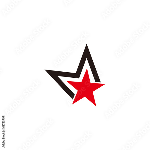 letter m star explode abstract simple logo vector