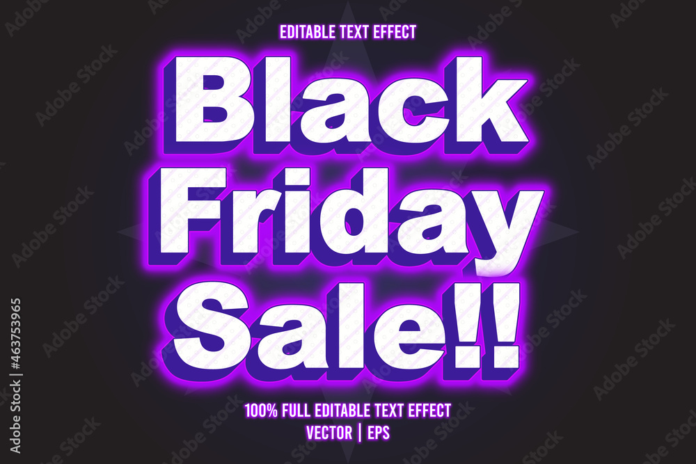 Black friday sale!! editable text effect neon style Black friday sale!! editable text effect neon style