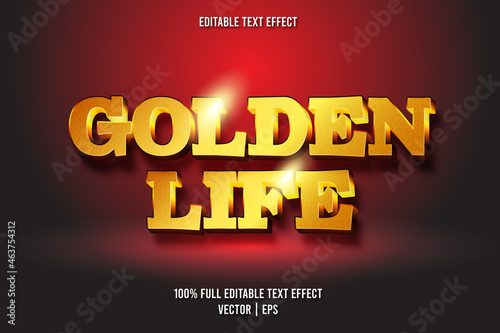 Golden life editable text effect luxury style