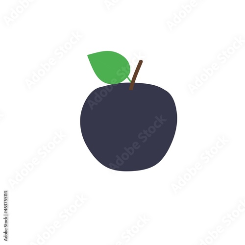 Black and white background apple vector icon