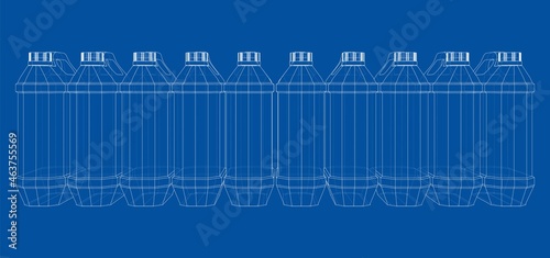 Cans of car liquids. Vector