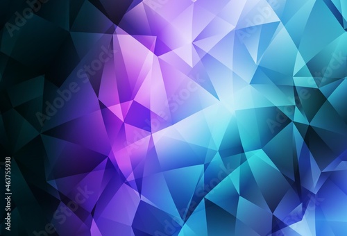 Dark Pink, Blue vector low poly texture. © smaria2015