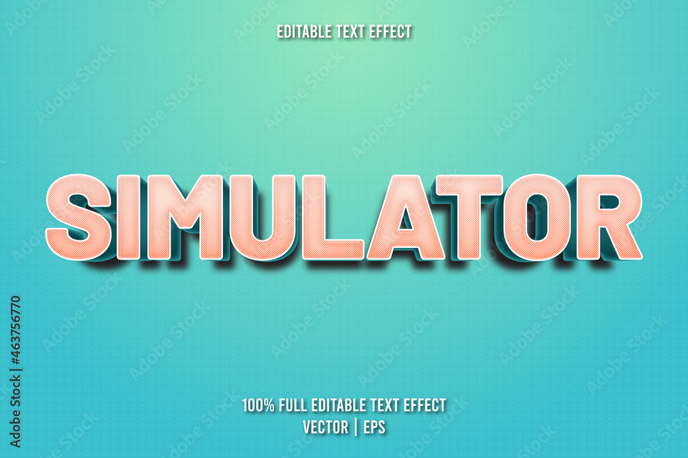 Simulator editable text effect cartoon style Simulator editable text effect cartoon style