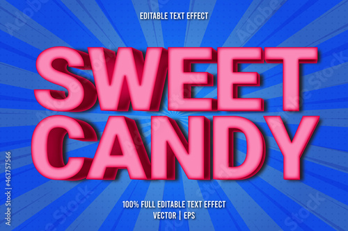 Sweet candy editable text effect comic style