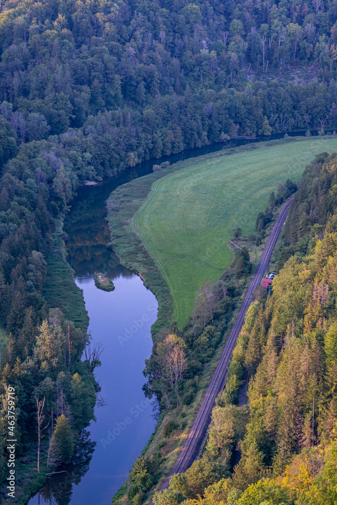 Fototapeta premium Wonderful autumn hike near Beuron in the Upper Danube Nature Park