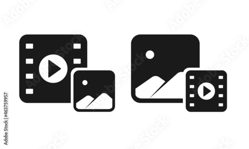 Video to image converter. Illustration vector