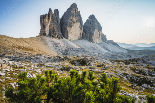 The Tre Cime di Lavaredo, in the Sexten Dolomites, Italy photo