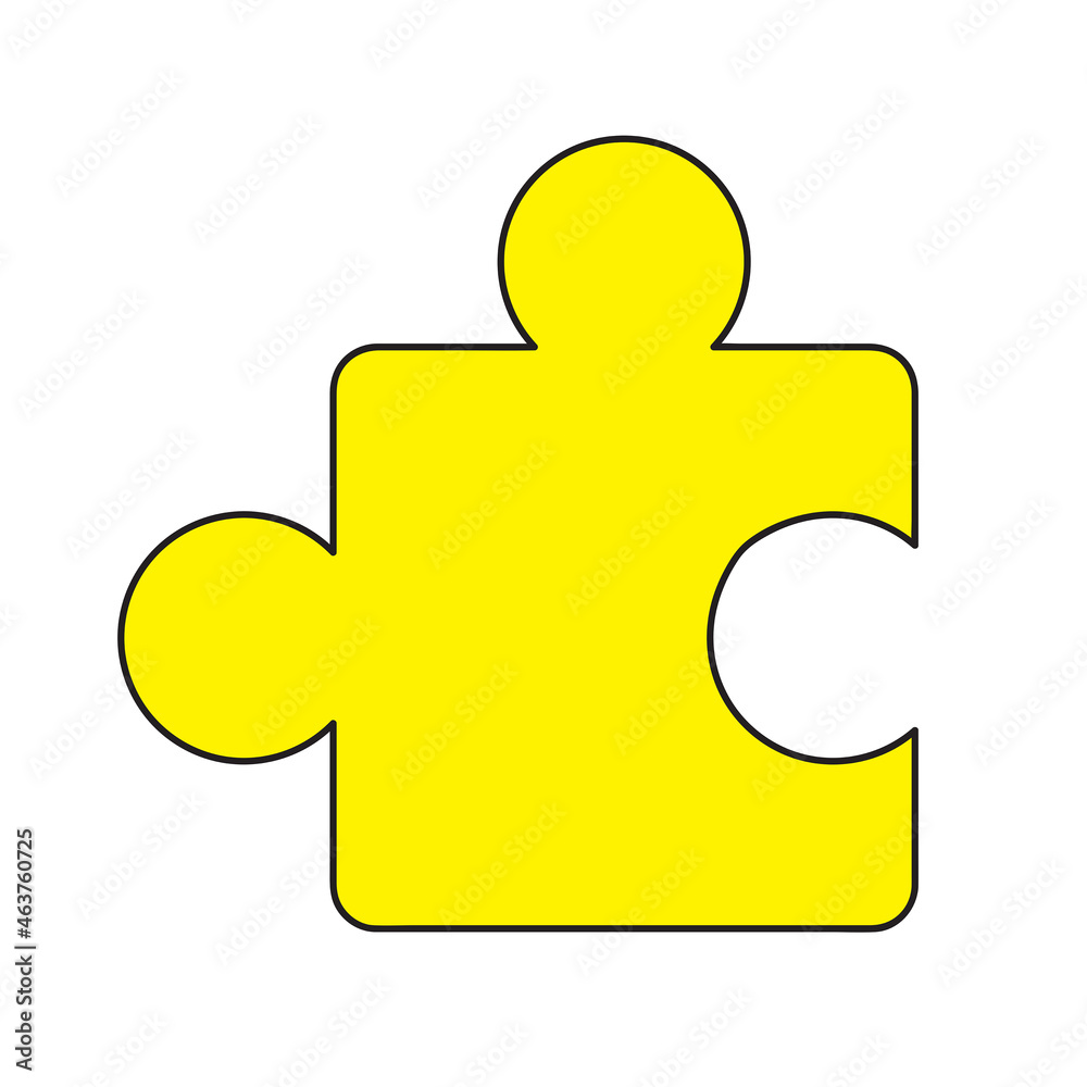 Cute Minimalist Puzzle Piece - Amazing flat vector illustration of a puzzle  piece sign suitable for apps, sticker, clip art, decoration, website,  animation, design asset and illustration in general Stock Vector