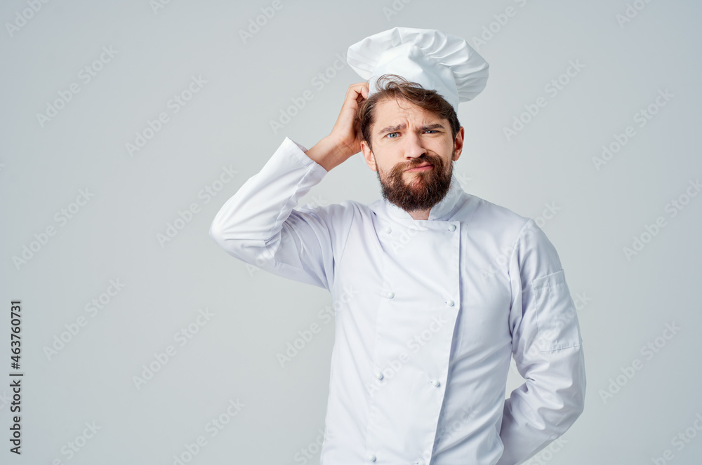 male cook restaurant provision of services isolated background male cook restaurant provision of services isolated background