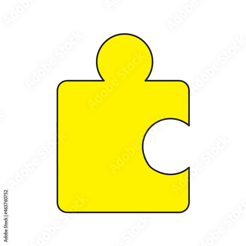 Cute Minimalist Puzzle Piece - Amazing flat vector illustration of a puzzle piece sign suitable for apps, sticker, clip art, decoration, website, animation, design asset and illustration in general