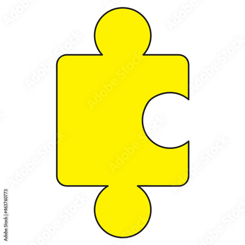 Cute Minimalist Puzzle Piece - Amazing flat vector illustration of a puzzle piece sign suitable for apps, sticker, clip art, decoration, website, animation, design asset and illustration in general
