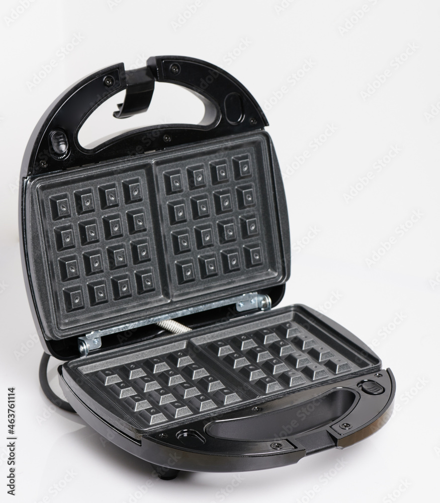 Black open waffle maker machine Black open waffle maker machine