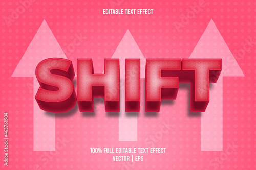 Shift editable text effect cartoon style