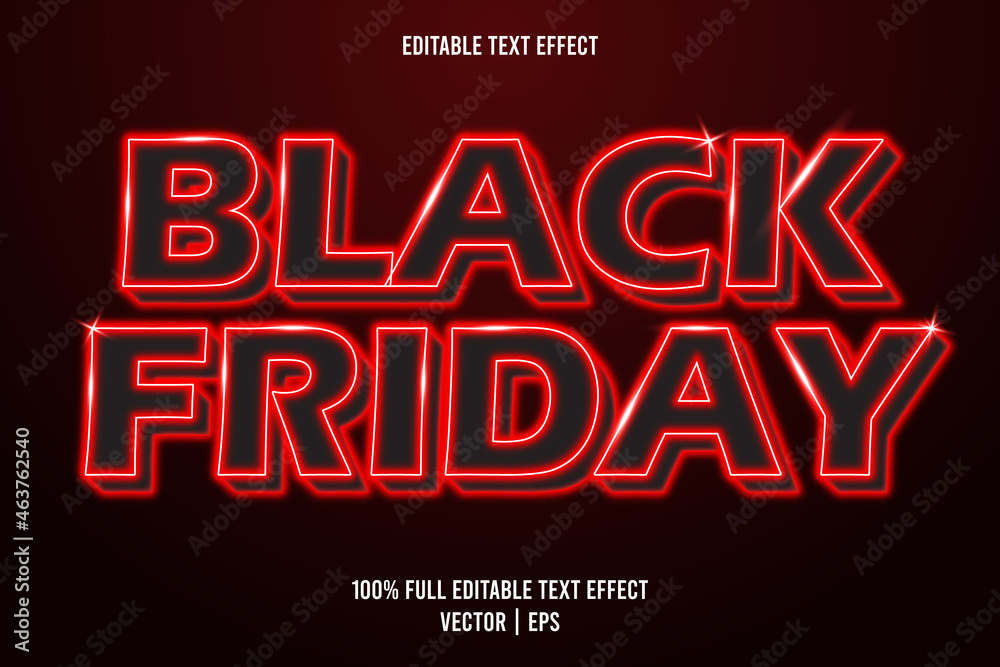 Black friday editable text effect neon style Black friday editable text effect neon style