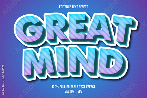 Great mind editable text effect comic style