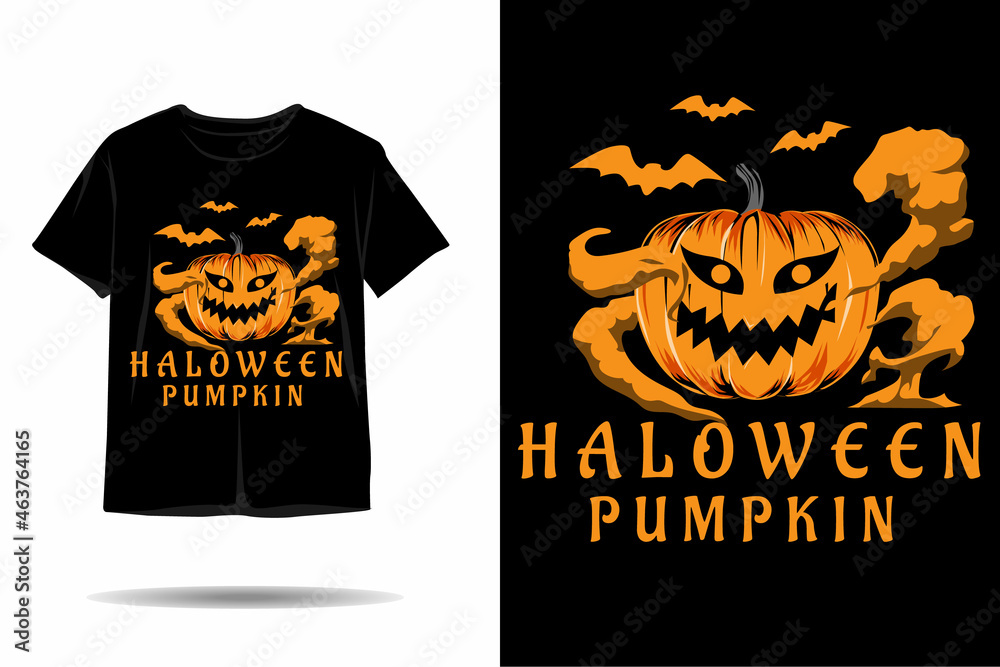 Halloween pumpkin silhouette t shirt design Halloween pumpkin silhouette t shirt design