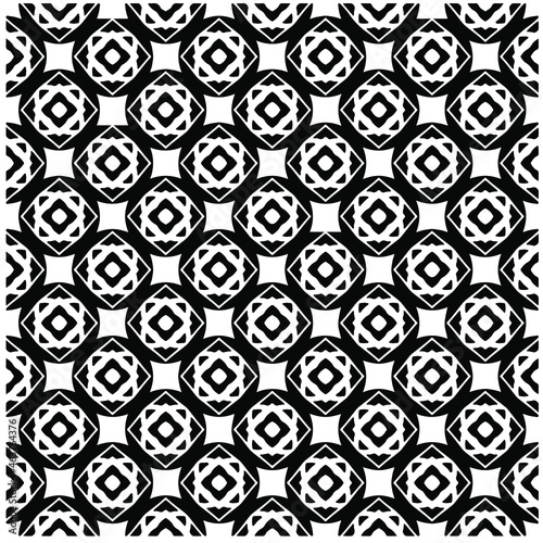 Seamless vector pattern in geometric ornamental style. Black pattern.