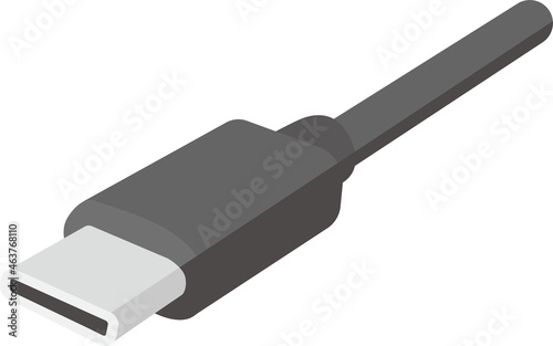 USB Type C cable viewed from an angle.