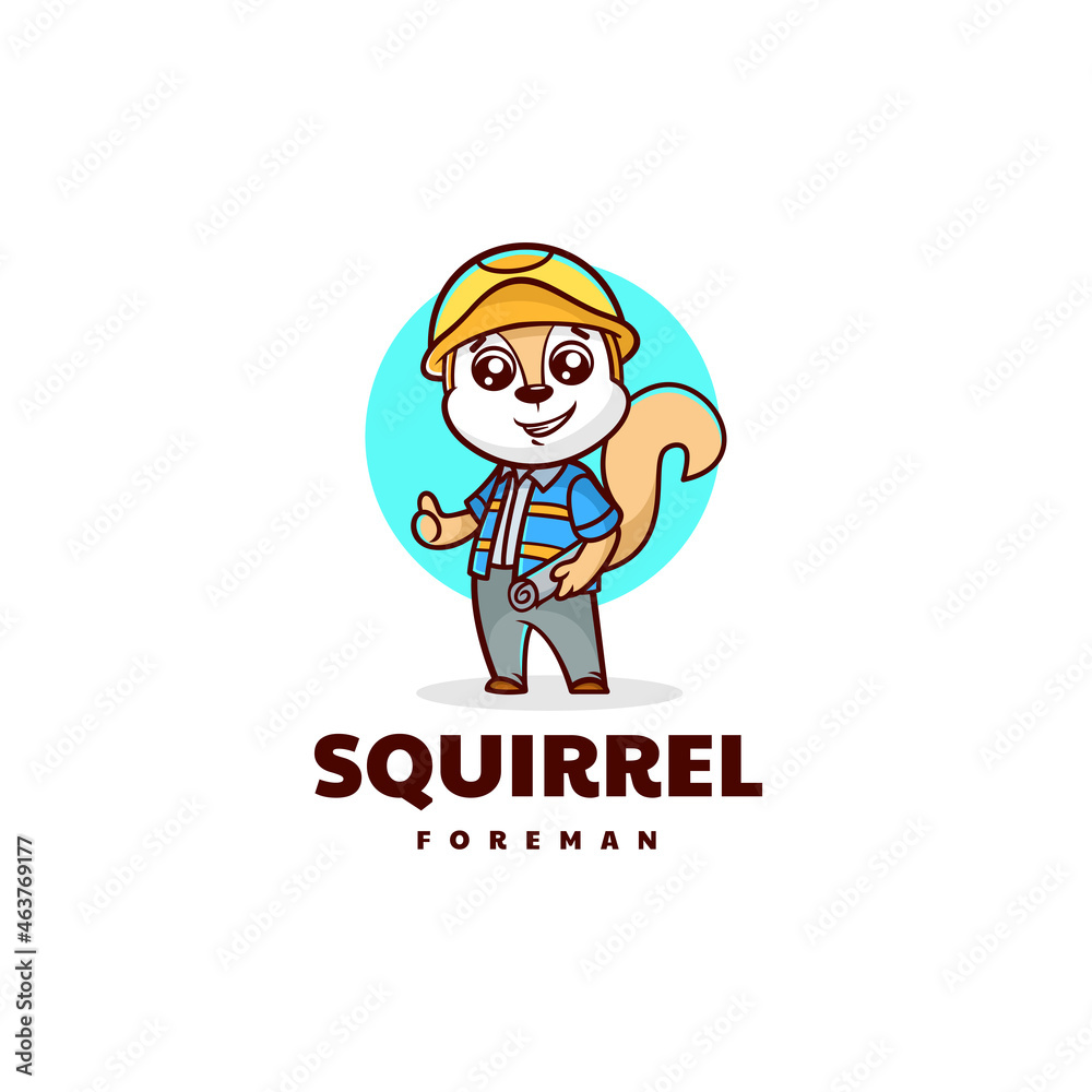 Vector Logo Illustration Squirrel Mascot Cartoon Style. Vector Logo Illustration Squirrel Mascot Cartoon Style.