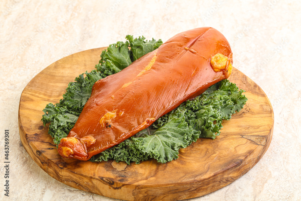 Smoked chicken breast for snack Smoked chicken breast for snack