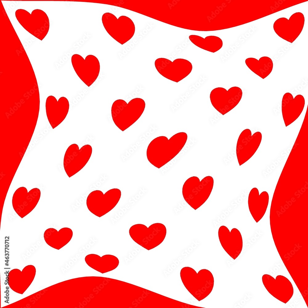 Repeating patterns with hearts. Raster illustration. Background for posters, postcards, banners, covers, albums, mobile screensavers, scrapbooking, advertising, blogs. Festive patterns with hearts.