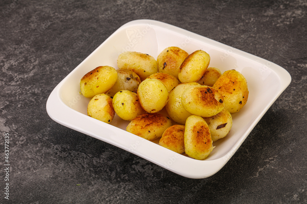 Roasted baby potato in the bowl Roasted baby potato in the bowl