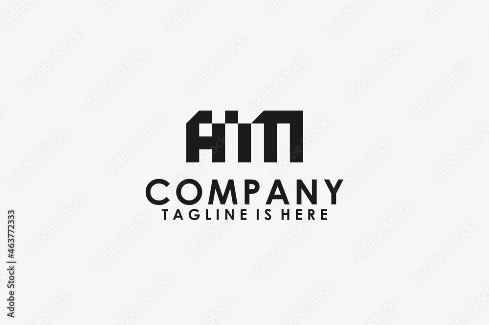 Letter AIM Logo Design Icon Template