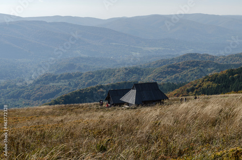 Fototapeta Naklejka Na Ścianę i Meble -  Panorama z Połoniny Wetlińskiej Bieszczady 