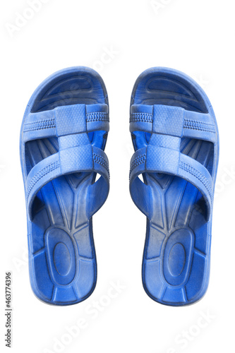 Blue slippers isolated