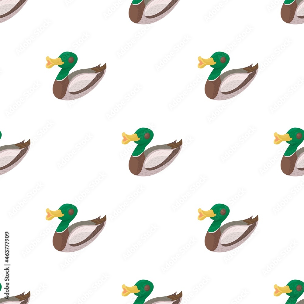 Obraz premium Wild duck pattern seamless background texture repeat wallpaper geometric vector