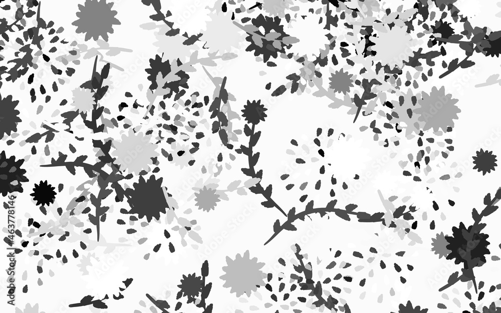 Fototapeta premium Light Gray vector natural backdrop with flowers, roses.