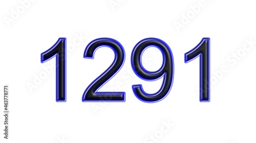 Free Download blue 1291 number 3d effect white background - GFXLoad