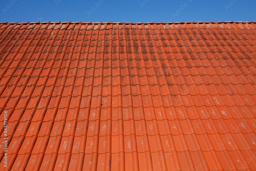 Dach, Rötliche Ziegelsteine, Deutschland, Europa