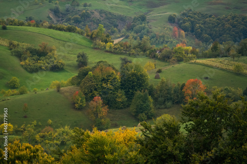 Autumn Landscape in the rural part of Romania - Rosia, Bihor © lalala34