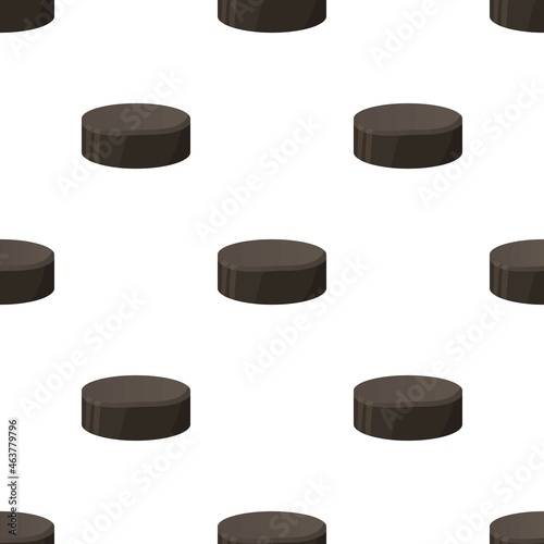 Hockey puck pattern seamless background texture repeat wallpaper geometric vector