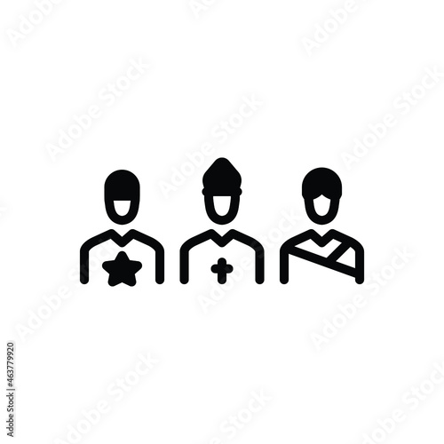 Black solid icon for ethnic
