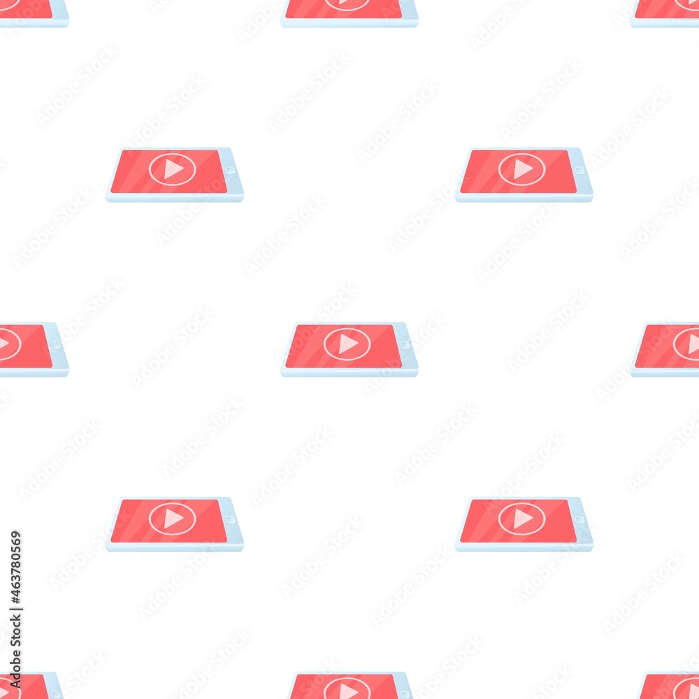 Digital tablet with media player pattern seamless background texture repeat wallpaper geometric vector Digital tablet with media player pattern seamless background texture repeat wallpaper geometric vector