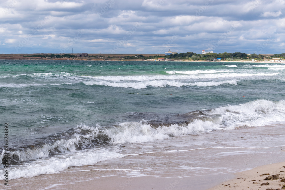 seashore, waves, clouds and wind seashore, waves, clouds and wind