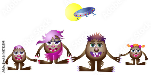 Family of funny monsters