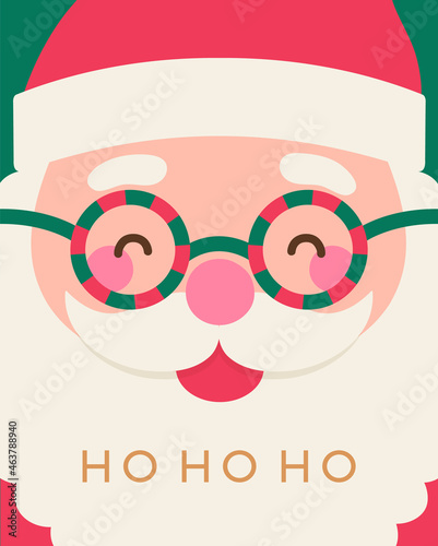 Santa claus illustration for christmas greeting card, invitation card, postcard, poster or banner.