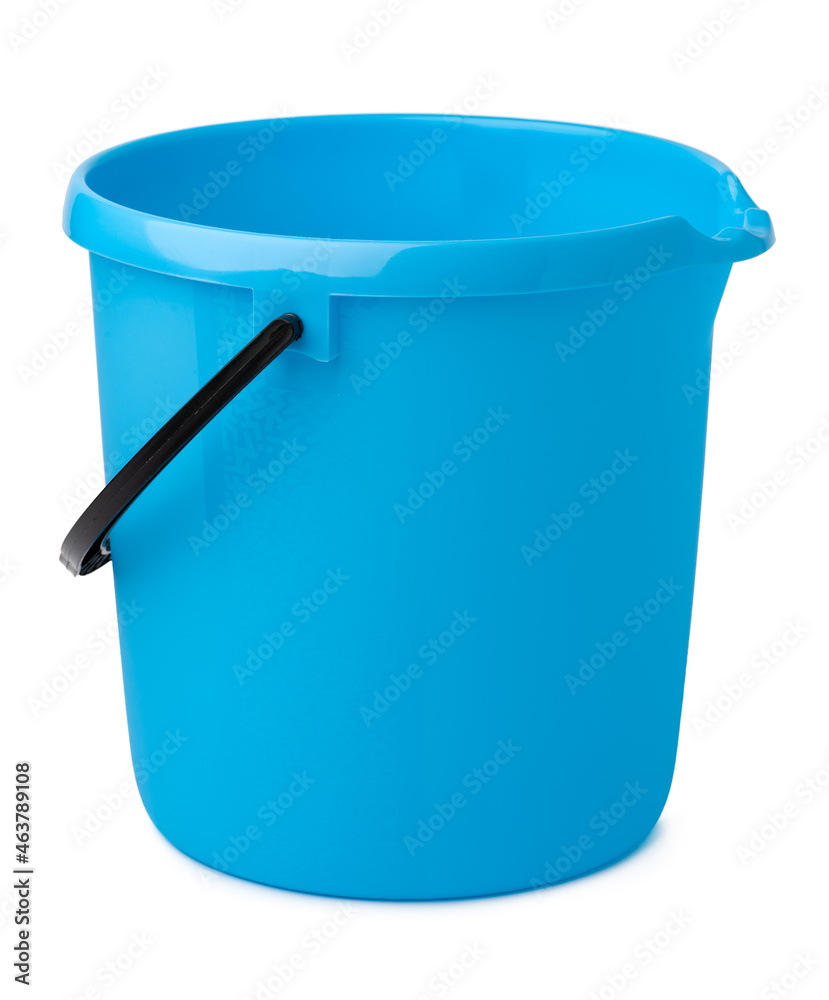 Single plastic bucket isolated on a white background Single plastic bucket isolated on a white background