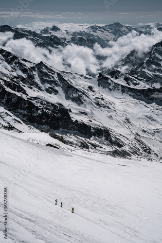 Swiss alpinists, Breithorn.