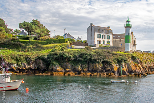 Billede på lærred Clohars-Carnoët. Doëlan. Le phare aval  Finistère. Bretagne