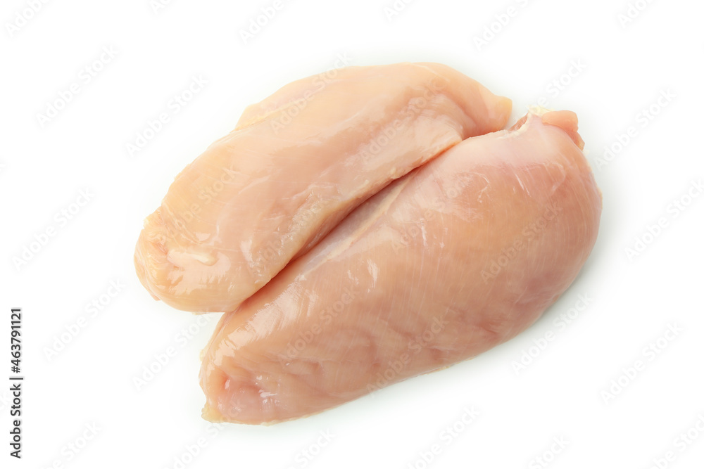 Raw chicken fillet isolated on white background Raw chicken fillet isolated on white background