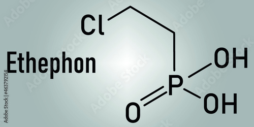 Ethephon plant growth regulator molecule. Skeletal formula.